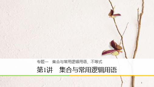 年高考数学二轮复习 专题一 集合与常用逻辑用语、不等式 第1讲 集合与常用逻辑用语课件 理.pptx