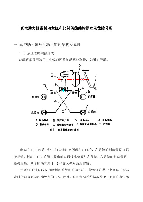 制动主缸与真空助力器的结构及原理