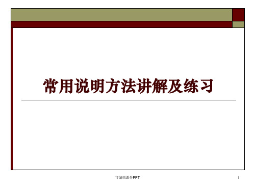 常用说明方法讲解及练习ppt课件