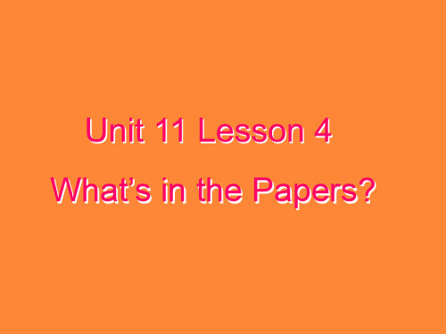 北师大英语必修4unit 11 Lesson 4( 共21张PPT)