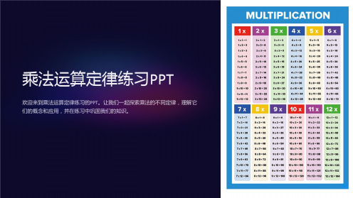 乘法运算定律练习PPT