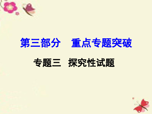 【河南中考面对面】2016中考化学 第三部分 重点专题突破 专题三 探究性试题课件 新人教版