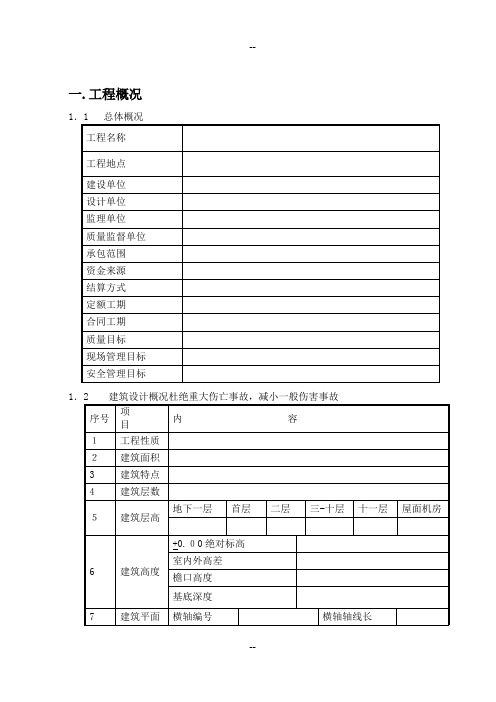 项目质量计划