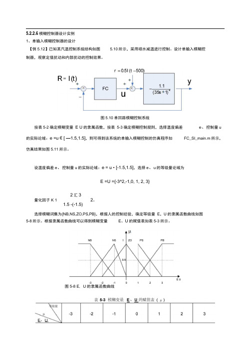 模糊控制程序实例