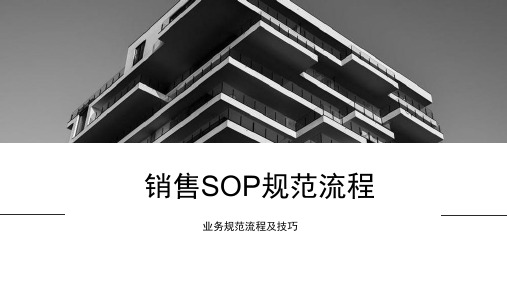 销售SOP规范流程 (1)