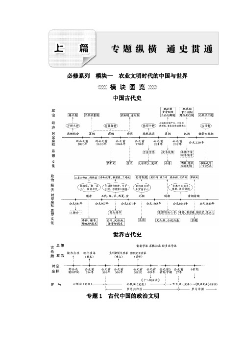 2019大二轮高考总复习历史(专题版)文档：专题1 古代中国的政治文明 Word版含解析