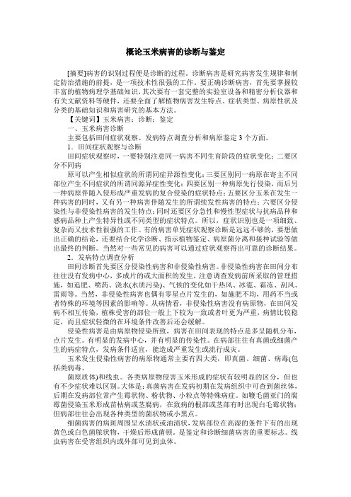 概论玉米病害的诊断与鉴定