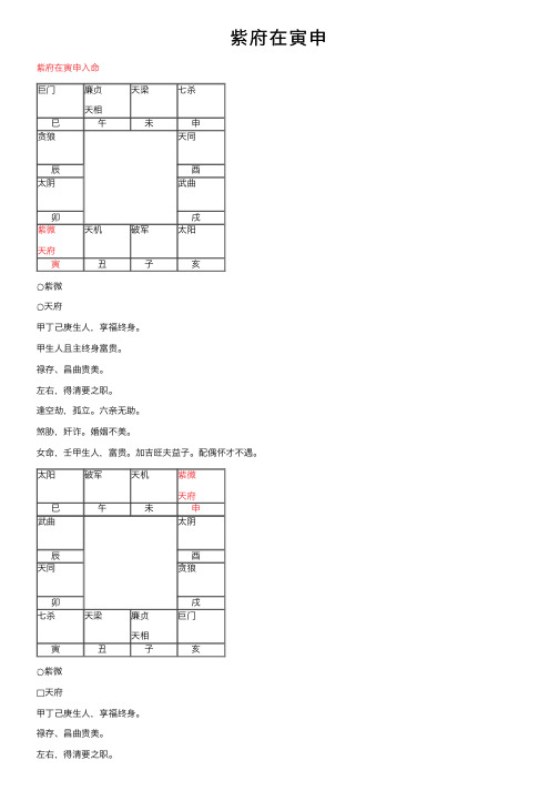 紫府在寅申——精选推荐