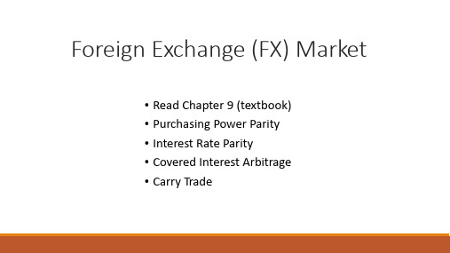 Foreign Exchange Market