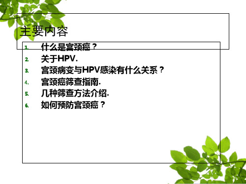 HPV感染和宫颈癌优质PPT课件