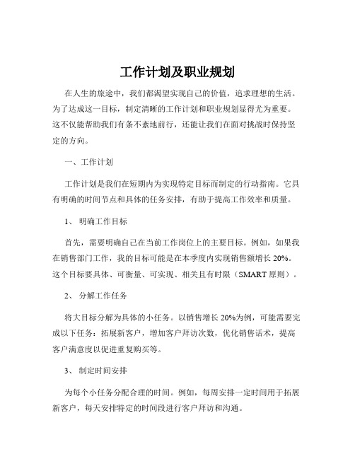 工作计划及职业规划