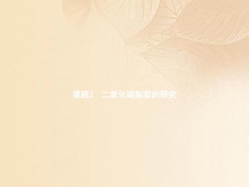 九年级化学上册6.2二氧化碳制取的研究习题课件新版新人教版