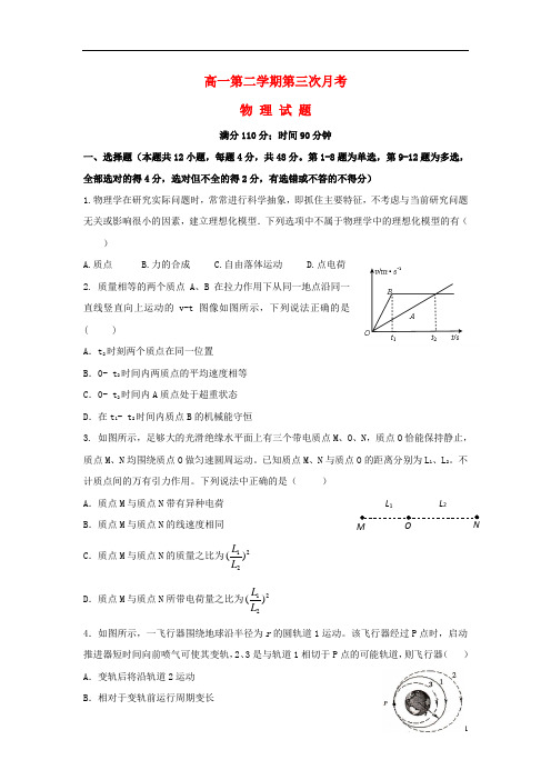 河北省正定中学高一物理下学期第三次月考试题