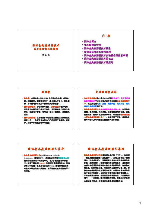 胶体金免疫层析技术简介胶体金免疫层析技术原理