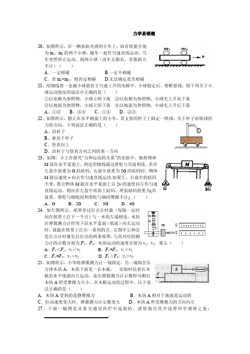 受力分析易错题