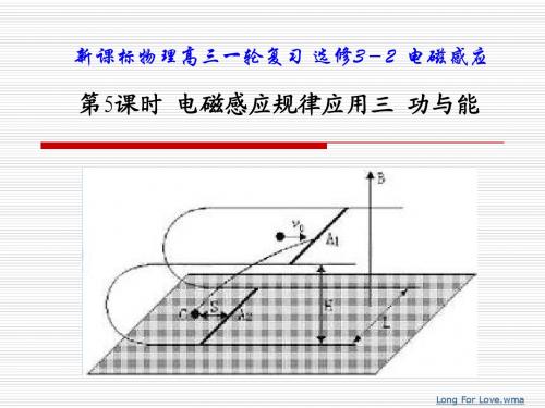 [名校联盟]吉林省长春市第五中学高三物理 电磁感应--电磁感应规律应用三 功与能  课件