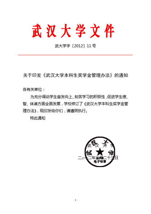 武汉大学文件