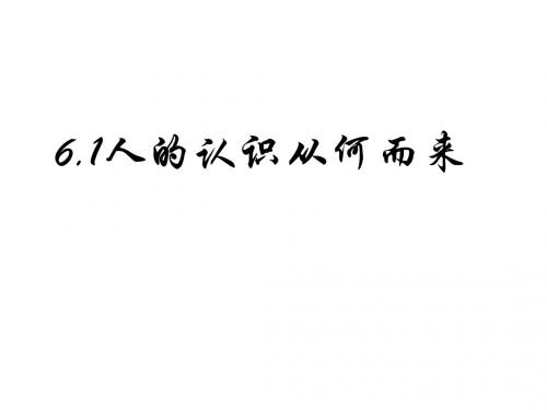 新人教版高中思想政治必修4《人的认识从何而来》精品课件共41页文档