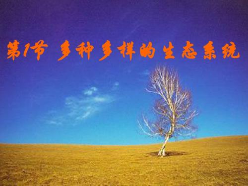 《多种多样的生态系统》课件1(18页)(苏科版七年级上)