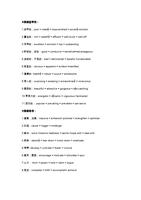 考研英语大作文同义词替换