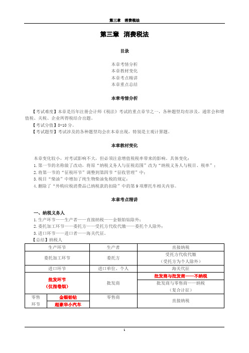 cpa注会税法消费税法讲义