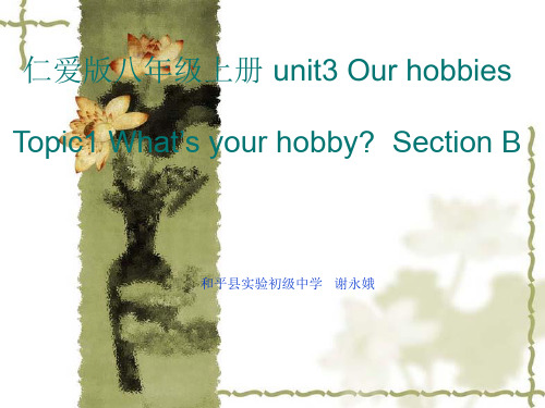 仁爱版八年级上册unit3Ourhobbies