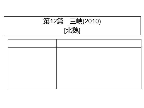 广东中考语文复习精品课件_文言文 12《三峡》(24张)