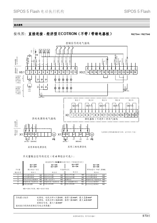 电动机执行机构接线图