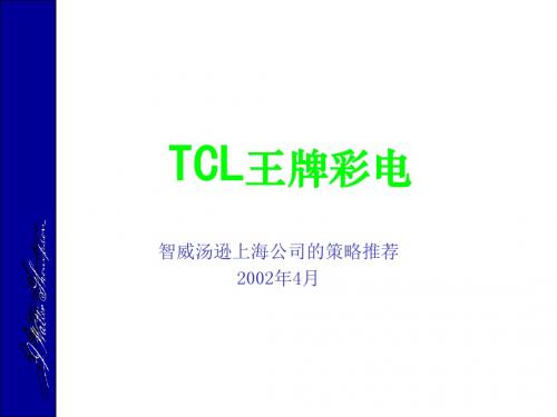 智威汤逊-TCL广告策略推荐