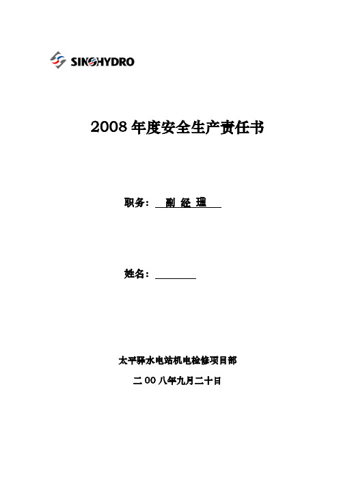 分管安全的副职