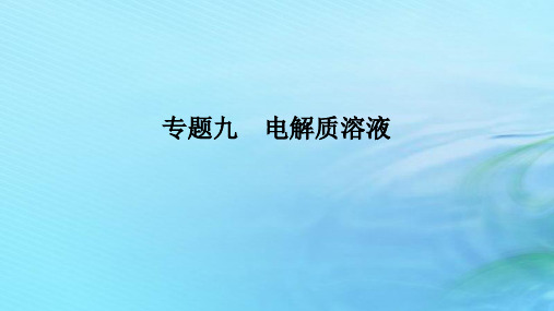 新教材2024高考化学二轮专题复习专题9电解质溶液课件