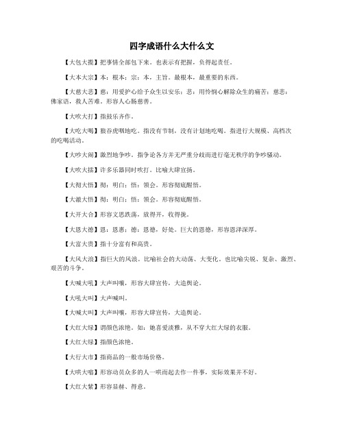 四字成语什么大什么文