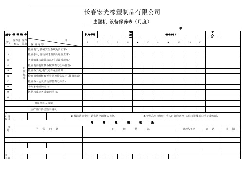 注塑机保养表单(1)