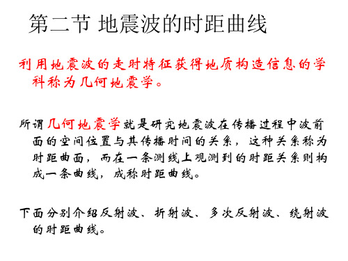 物探--7地震时距曲线、野外工作处理解释