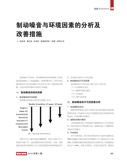 制动噪音与环境因素的分析及改善措施