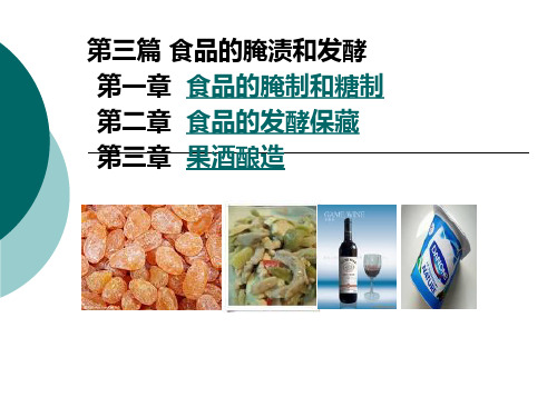 第三篇食品的腌渍和发酵总结