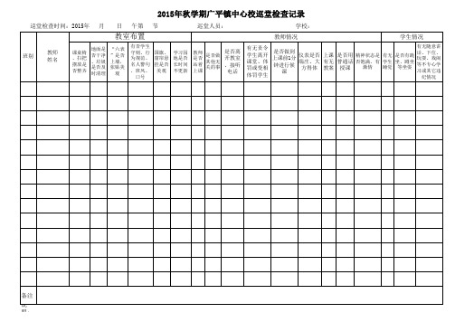 巡堂检查记录表