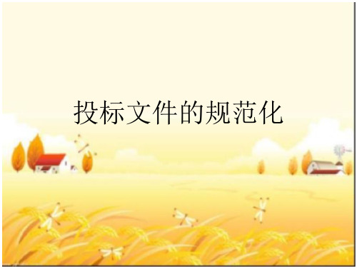 投标文件的规范化..PPT 