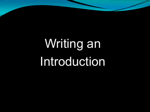 5.2  writing an introduction