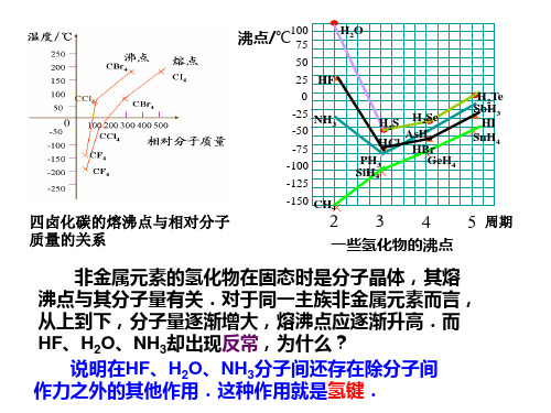 氢键对物质性质的影响.ppt