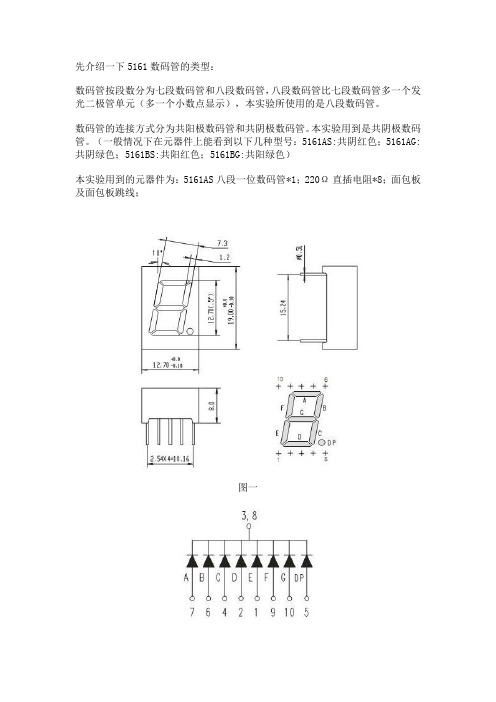 数码管规格参数