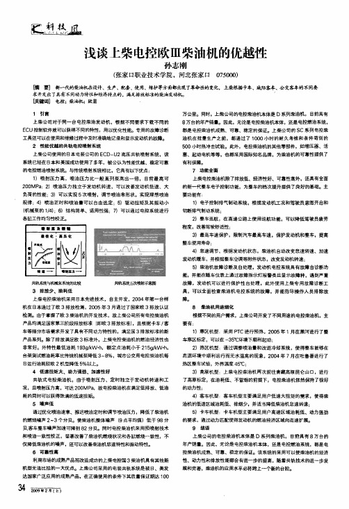 浅谈上柴电控欧Ⅲ柴油机的优越性