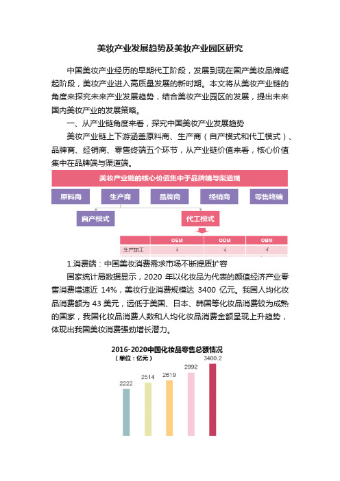 美妆产业发展趋势及美妆产业园区研究