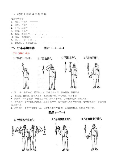 起重工哨声及手势图解