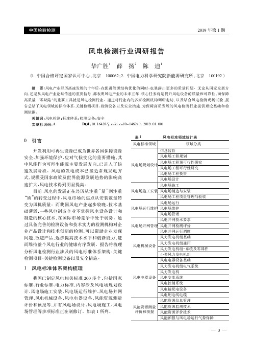 风电检测行业调研报告