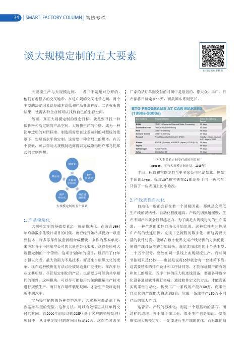 谈大规模定制的五大要素