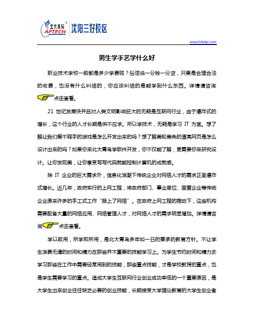 男生学手艺学什么好