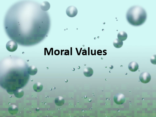Unit 5 Moral Values教材
