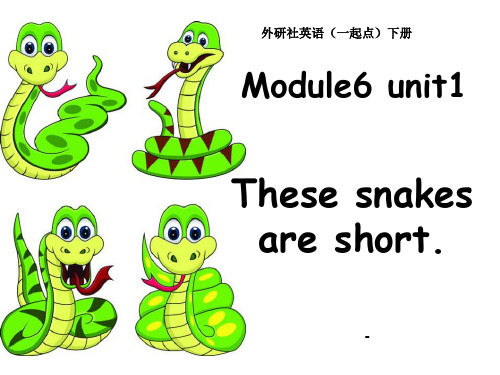 外研版(一起)一下Module 6《Unit 1 These snakes are short》pp