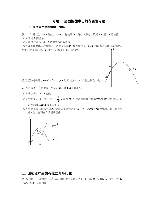 函数图像中点的存在性问题